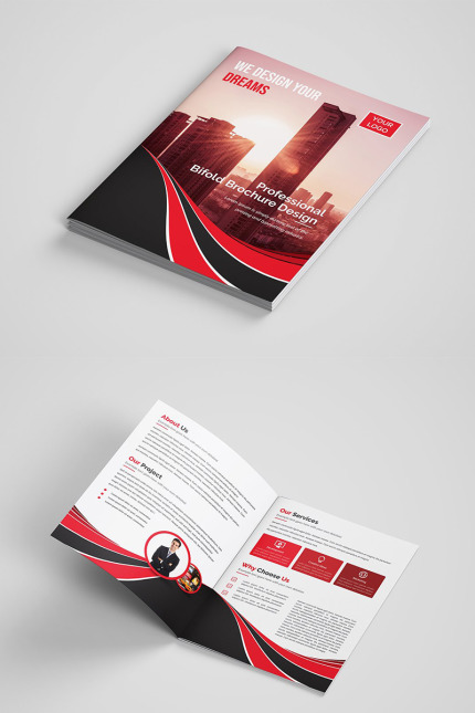 Template #96219 Agency Bi-fold Webdesign Template - Logo template Preview