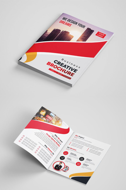 Template #96220 Agency Bi-fold Webdesign Template - Logo template Preview