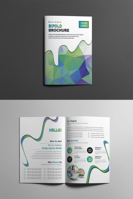 Template #96226 Agency Bi-fold Webdesign Template - Logo template Preview