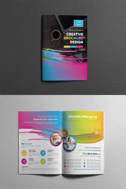 Template #96227 Agency Bi-fold Webdesign Template - Logo template Preview