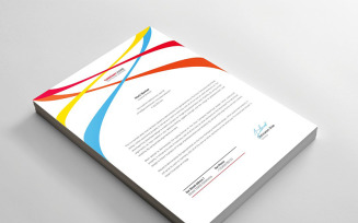 Colorful Curvy Letterhed - Corporate Identity Template