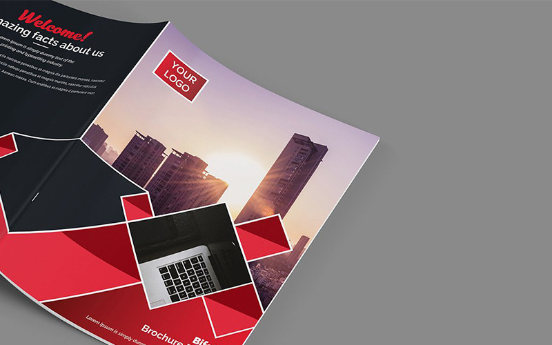 Geometric Bifold Brochure - Corporate Identity Template