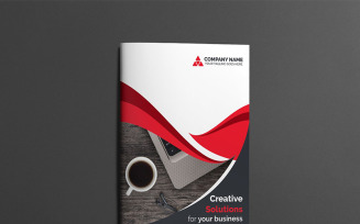 Modern Curvy Bifold Brochure - Corporate Identity Template