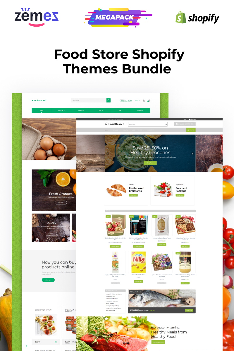 Responsivt Best Shopify Food Stores Shopify-tema #96296 - skärmbild
