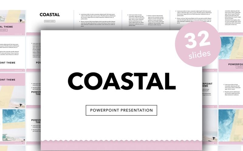 Coastal PowerPoint template PowerPoint Template