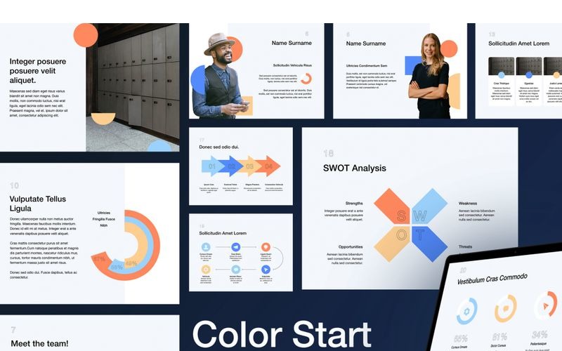 Color Start PowerPoint template PowerPoint Template