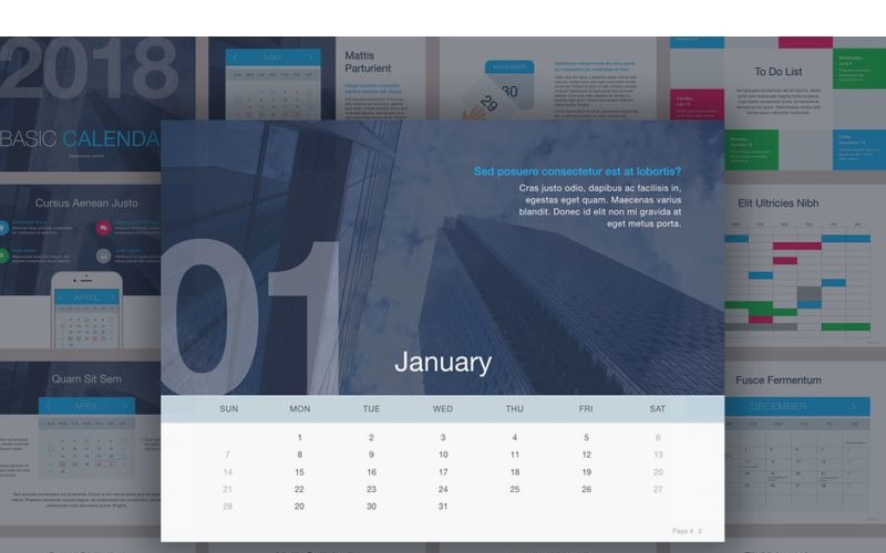 Calendar - Keynote template Keynote Template