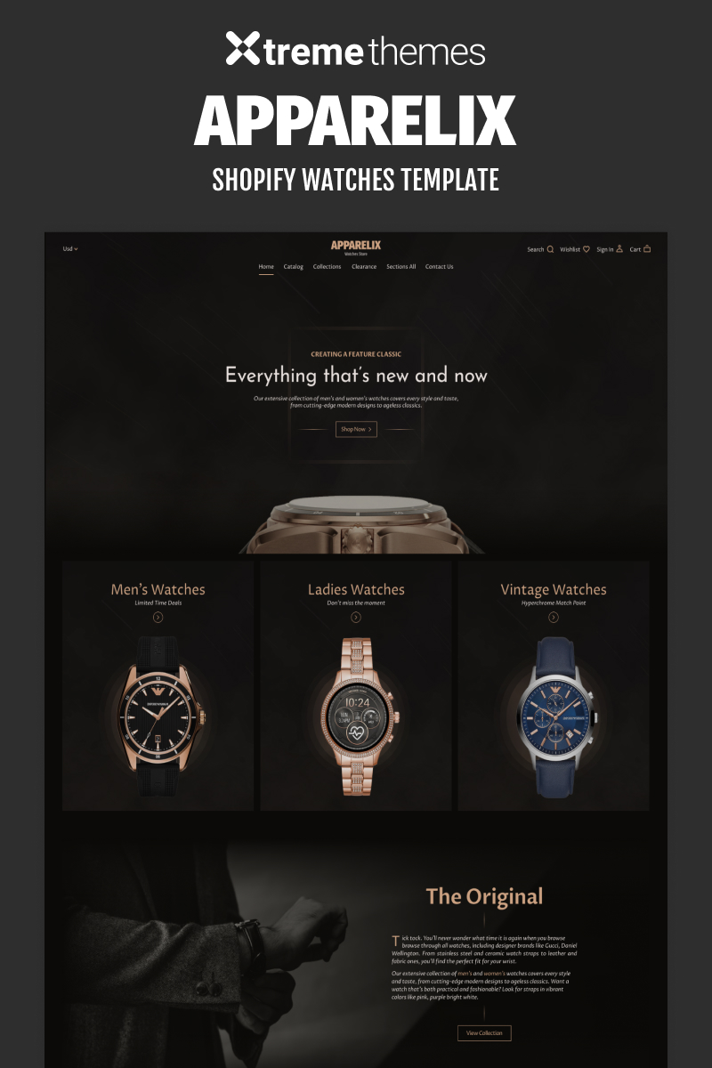 Watches Store Website Template Shopify Theme - screenshot