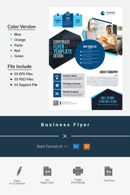 Template #96521 Flyer Corporate Webdesign Template - Logo template Preview