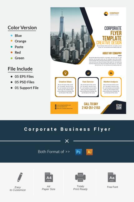 Template #96522 Flyer Corporate Webdesign Template - Logo template Preview