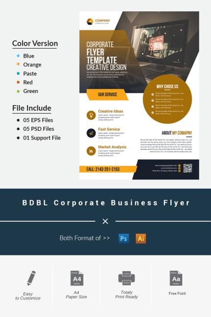 Template #96523 Corporate Liflet Webdesign Template - Logo template Preview