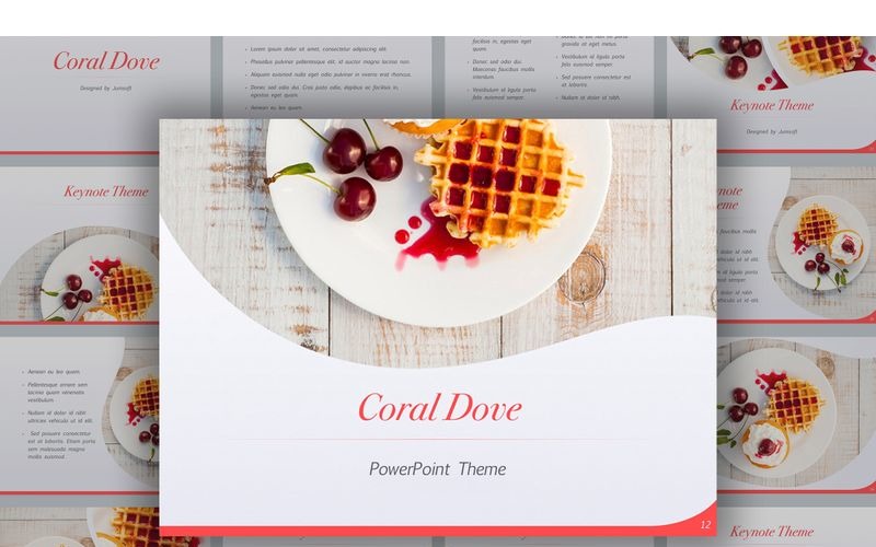 Coral Dove PowerPoint template PowerPoint Template