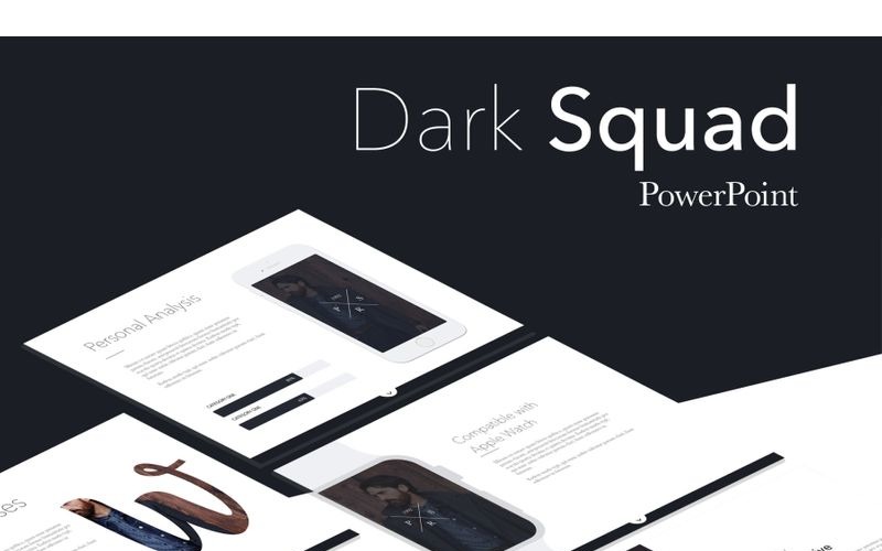 Dark Squad PowerPoint template PowerPoint Template