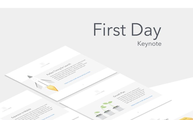 First Day - Keynote template Keynote Template