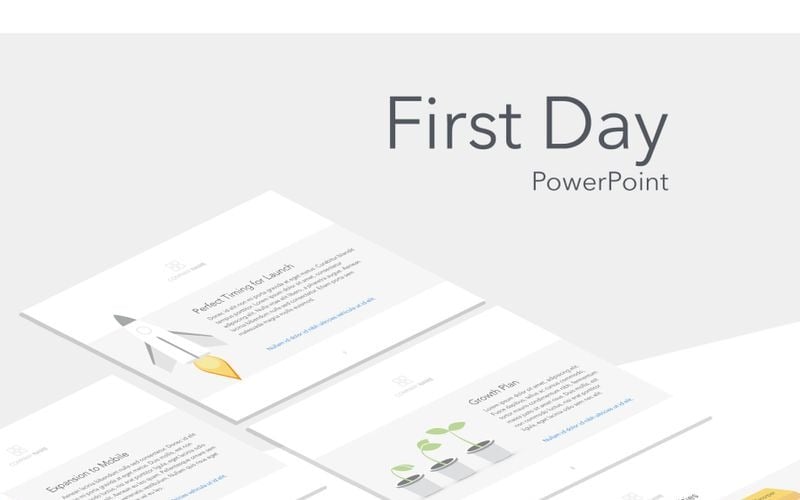 First Day PowerPoint template PowerPoint Template