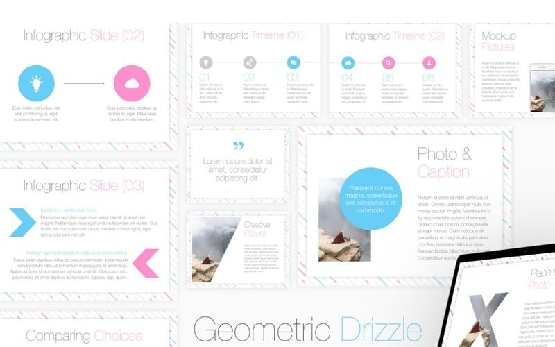 Geometric Drizzle PowerPoint template PowerPoint Template