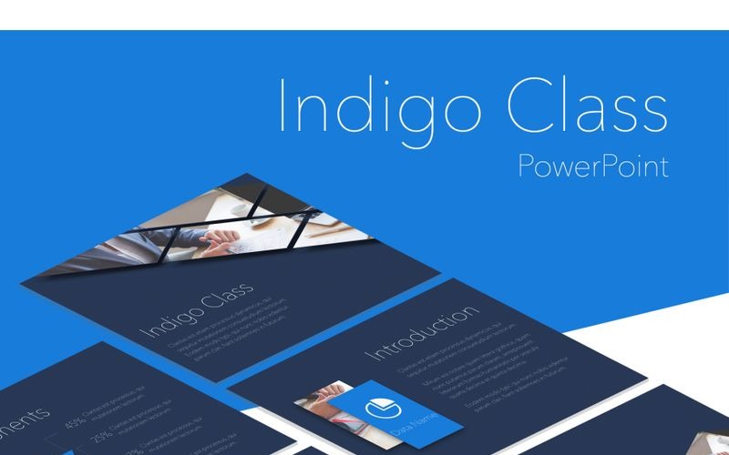 Indigo Class PowerPoint template PowerPoint Template