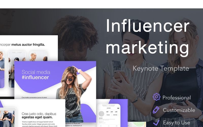 Influencer Marketing - Keynote template Keynote Template