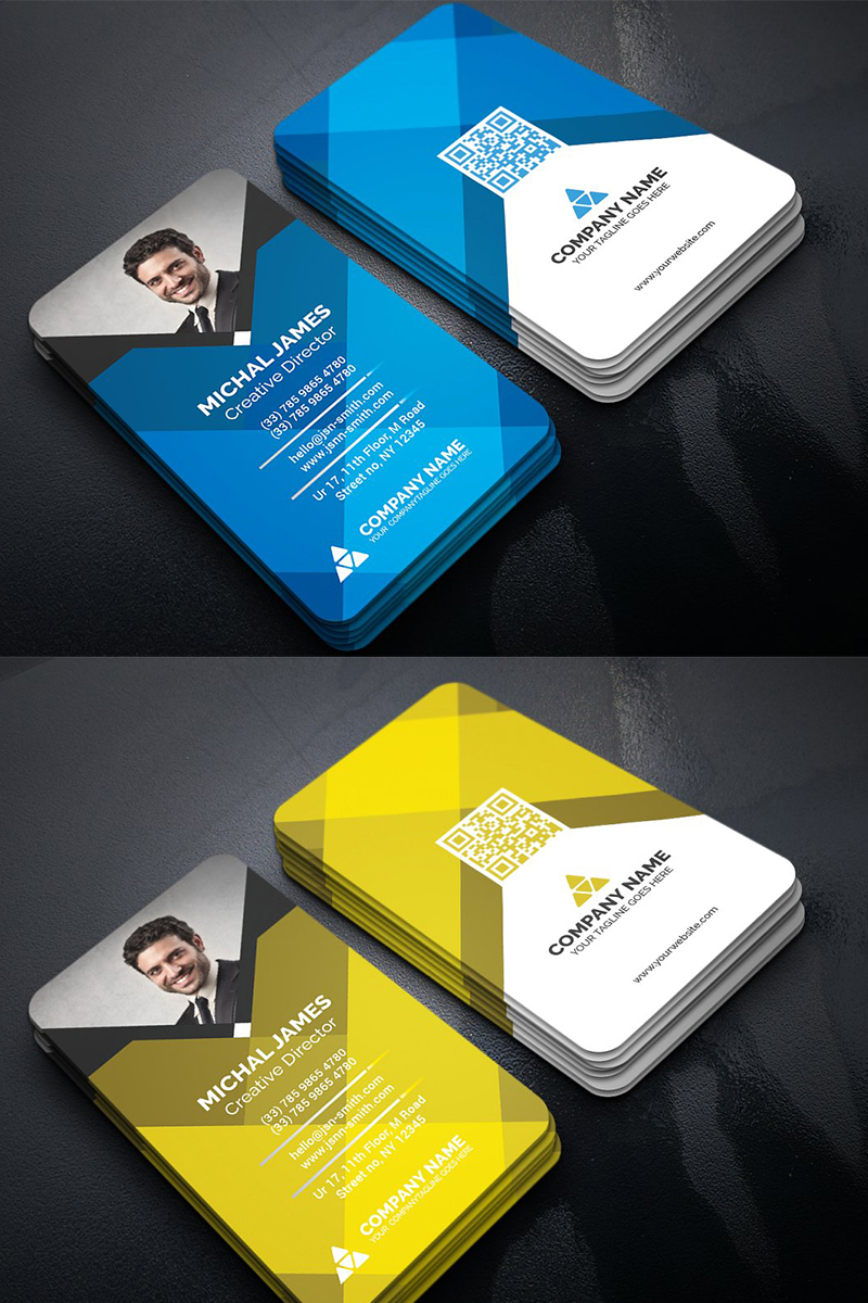 Tema di Identità Aziendale #96504 "Colorful Geometric Business Card"