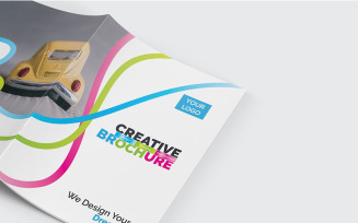 Wavy Colorful Bifold Brochure - Corporate Identity Template