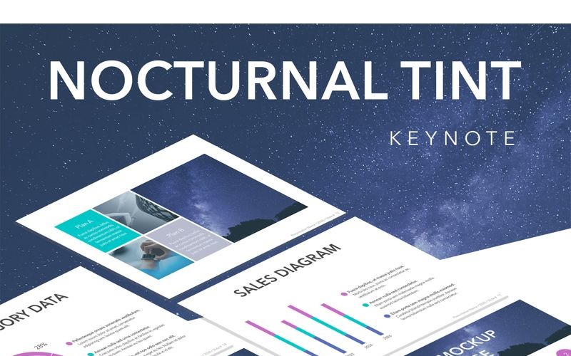Nocturnal Tint - Keynote template Keynote Template