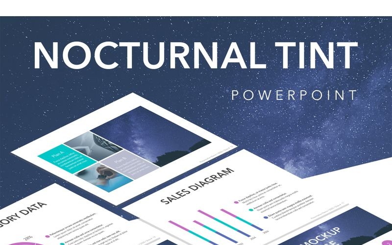 Nocturnal Tint PowerPoint template PowerPoint Template