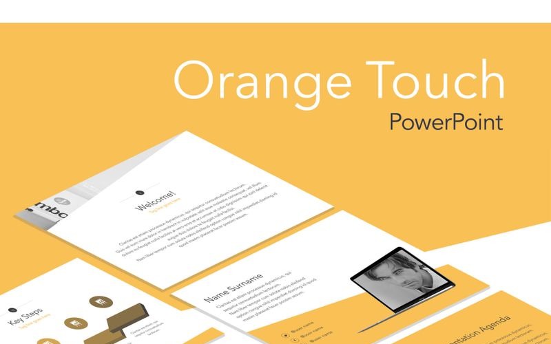 Orange Touch PowerPoint template PowerPoint Template
