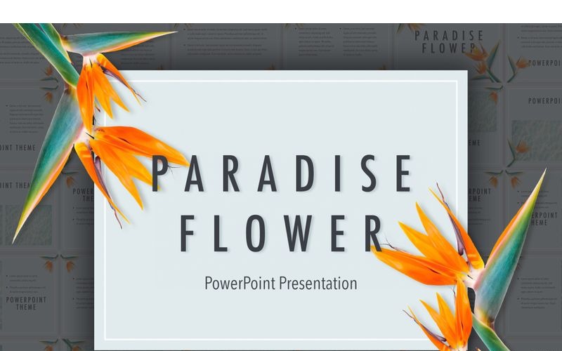Paradise Flower PowerPoint template PowerPoint Template
