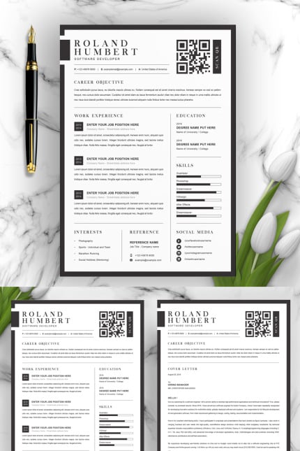 Template #96782 Cv Resume Webdesign Template - Logo template Preview