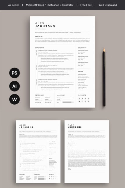 Template #96792 Clean Cv Webdesign Template - Logo template Preview