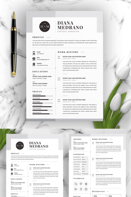 Template #96795 Cv Resume Webdesign Template - Logo template Preview