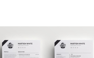 Martein White Creative Resume Template