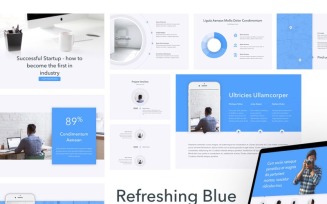 Refreshing Blue PowerPoint template