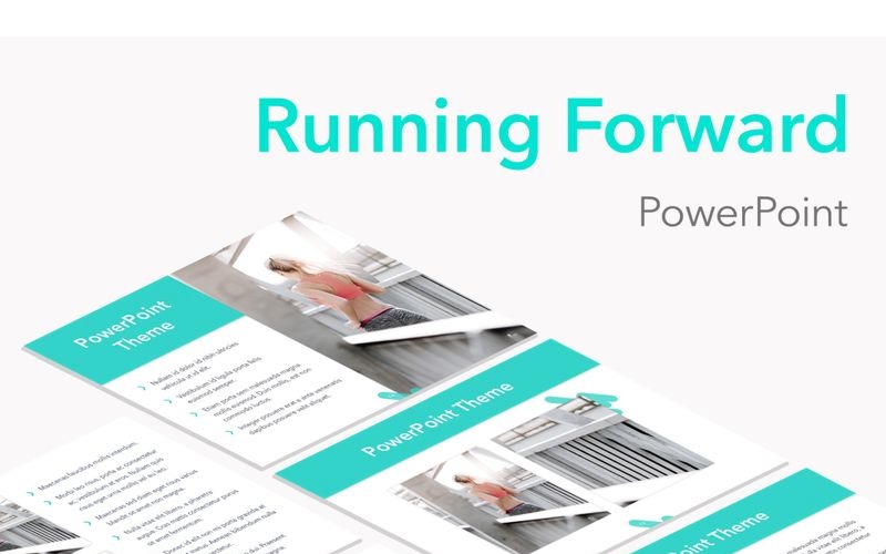 Running Forward PowerPoint template PowerPoint Template