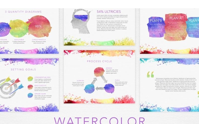 Watercolor PowerPoint template PowerPoint Template