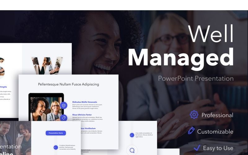 Well Managed PowerPoint template PowerPoint Template