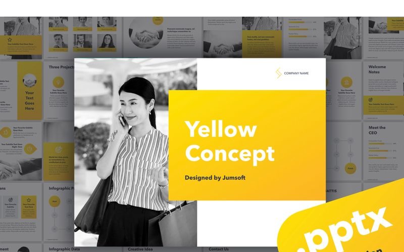 Yellow Concept PowerPoint template PowerPoint Template