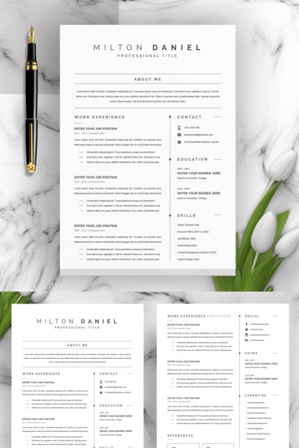 Template #96801 Cv Resume Webdesign Template - Logo template Preview