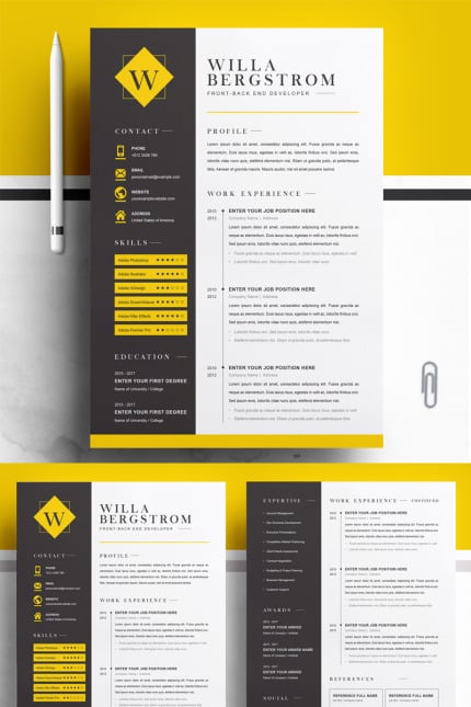 Template #96806 Cv Resume Webdesign Template - Logo template Preview