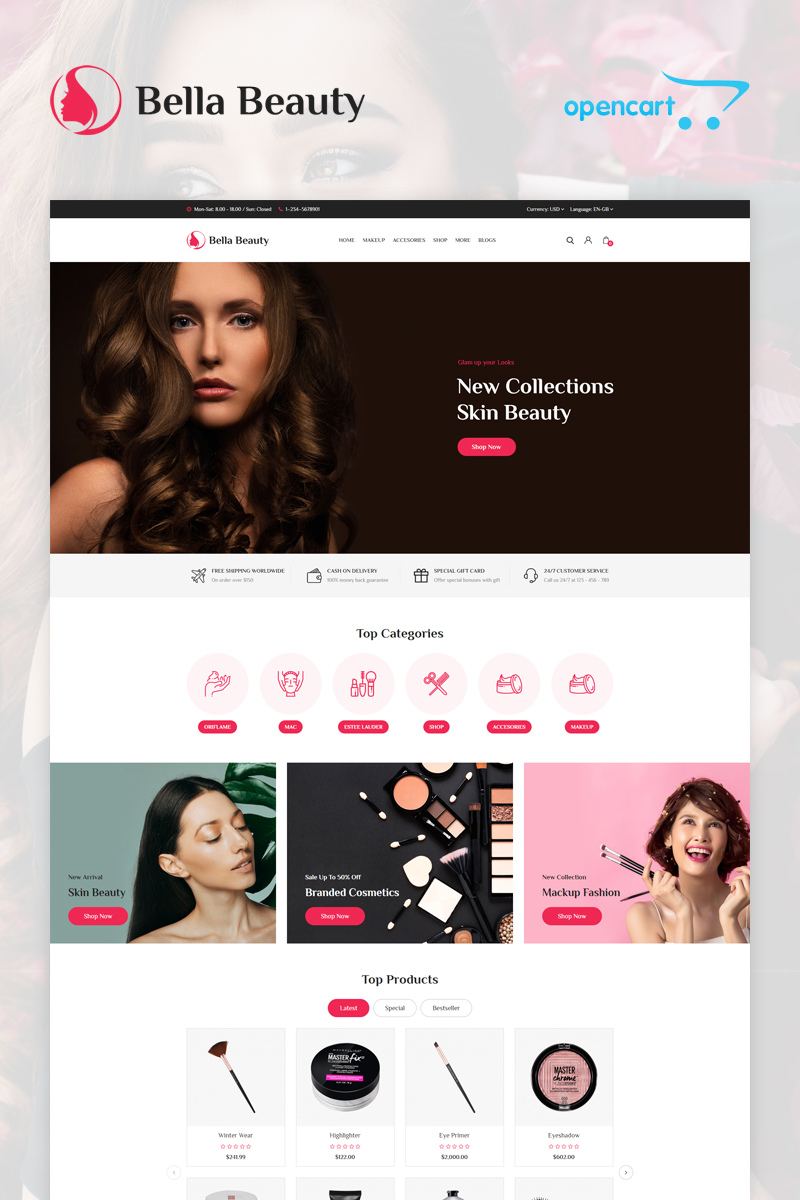 Bella Responsive OpenCart Template - screenshot
