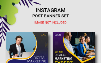 Instagram post Banner Set Social Media Template