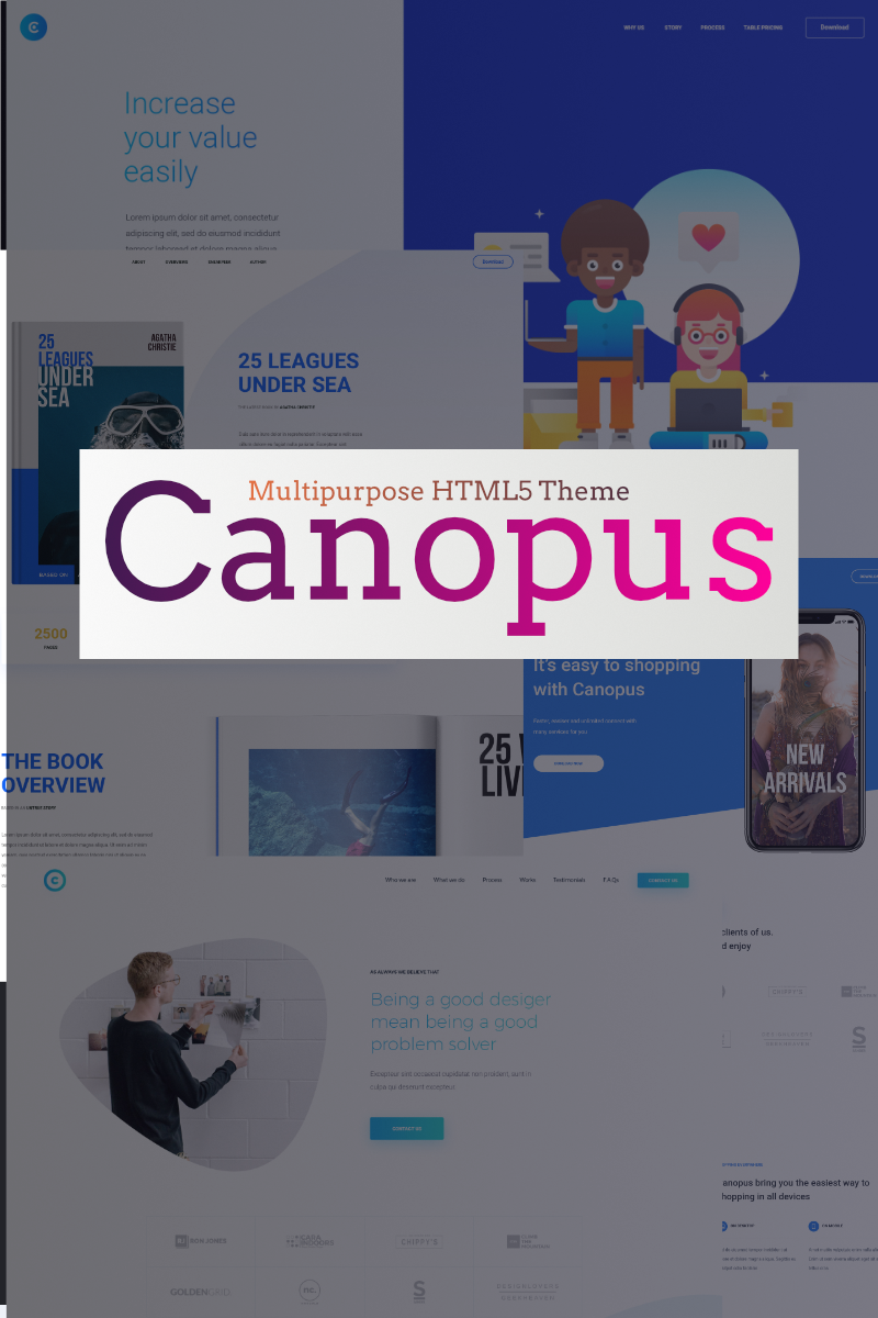 Landing Page Template namens "Canopus - Multipurpose HTML" #96815 - Screenshot