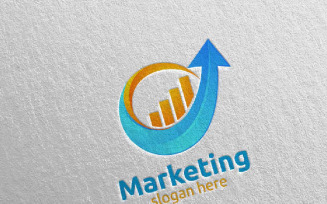 Marketing Financial Advisor Design 6 Logo Template