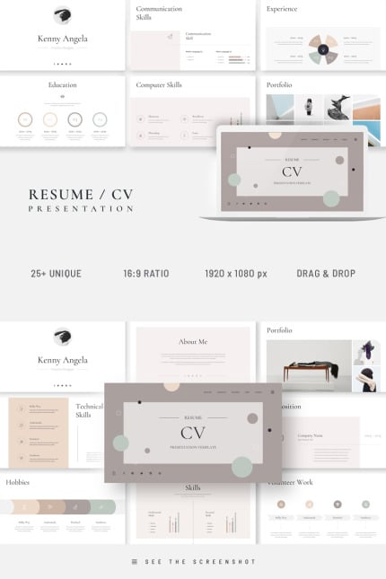 Template #96985 Presentation Cv Webdesign Template - Logo template Preview