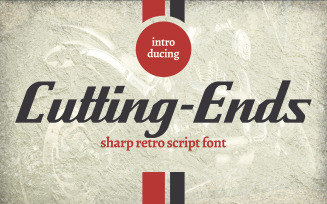 Cutting-End | Sharp Retro Cursive Font