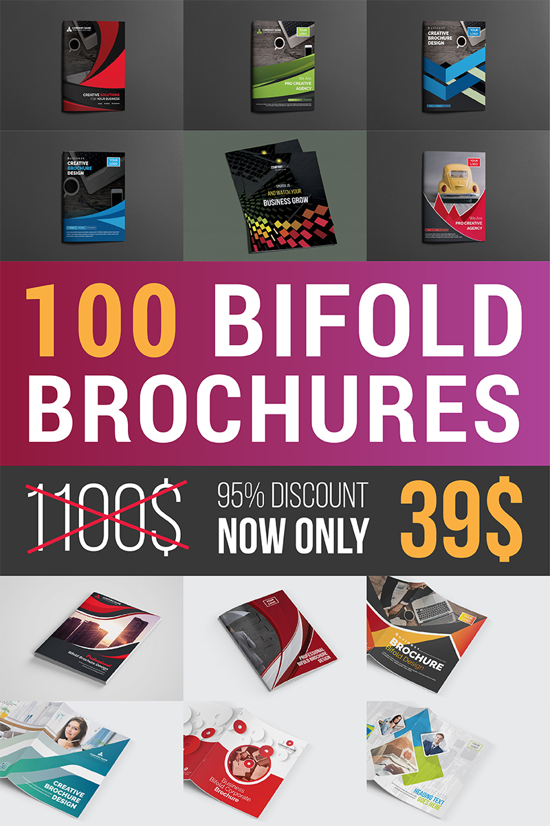 Plantilla De Identidad Corporativa "Ultimate Bifold Brochure Bundle" #96959