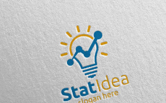 Stat Idea Marketing Financial Advisor Design 16 Logo Template