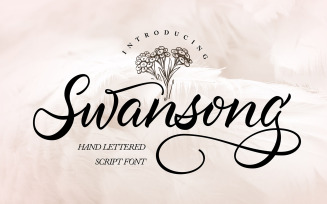 Swansong | Handlettered Cursive Font