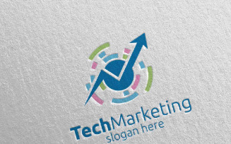 Tech Marketing Financial Advisor Design 42 Logo Template