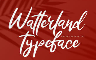 Watterland Typeface | Modern Handwriten Cursive Font